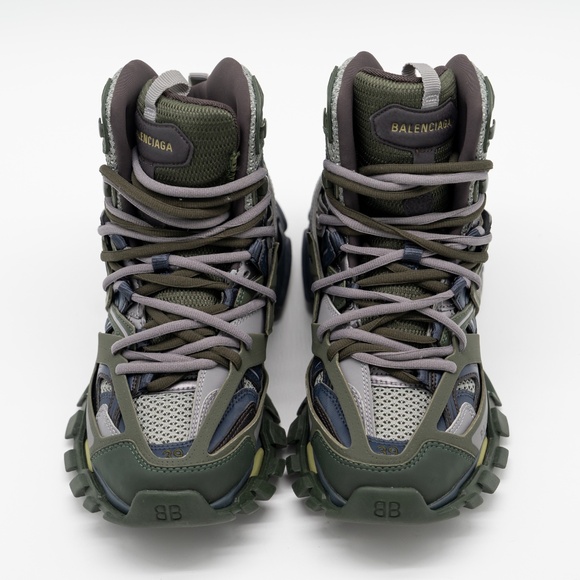 size 39 - Balenciaga Track Hike Boots High Grey Green Khaki - Picture 3 of 14